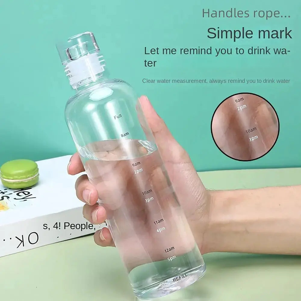 INS Style 500ml Transparent Water Bottle Leakproof Drinking Cup For Tea Coffee And Students