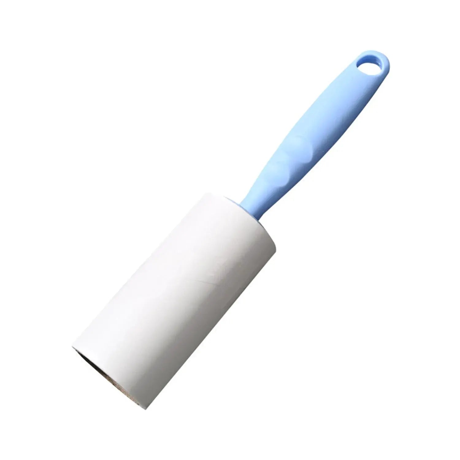 Lint roller with blue handle and replaceable white roller by Simples Market