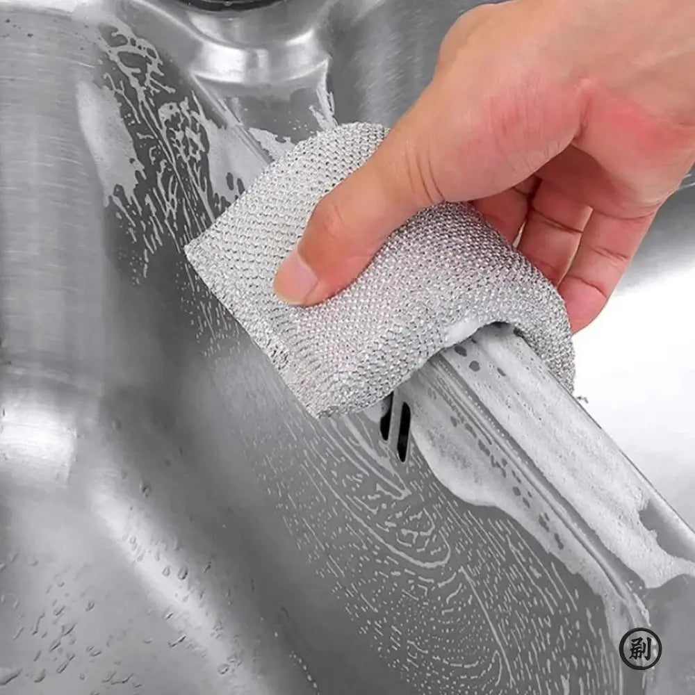 Four Piece Kitchen Dishwashing Sponge Set Scratch Free Polyester Cleaning Wipes For Pots And Pans