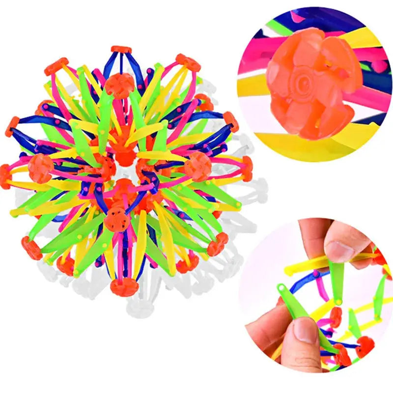 Magic Telescopic Ball Flower Ball Throwing Toy For Kids Outdoor Play And Parent Child Interaction Fun