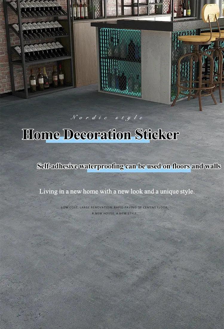 Simples Market 40cm PVC floor sticker, self-adhesive waterproof tile decor for bathroom and kitchen floors