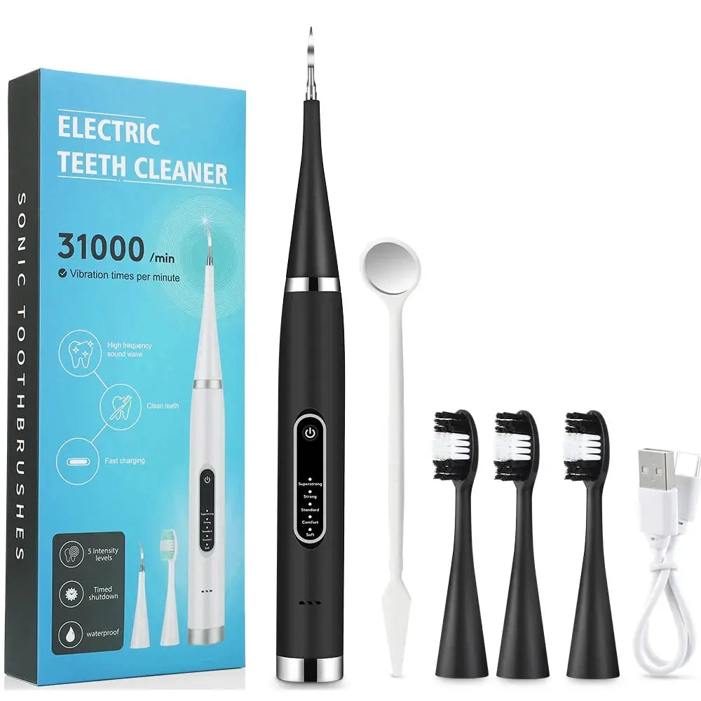 BrightSmile Electric Teeth Cleaner Dental Scaler Waterproof Rechargeable At Home Professional Grade Tartar Removal