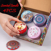 4 Piece Scented Candle Set Gift Islamic Arabian Patterns Smokeless Jar Candles For Couples Romantic Home Decor