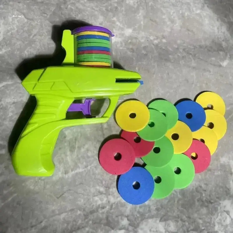 Mini Carrot Flying Disc Launcher Toy Gun For Outdoor Battle Games Safe Soft Bullet Fun For Multi Person Play