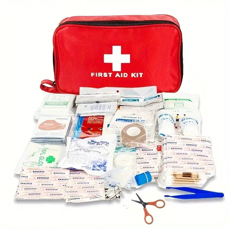 188 Piece Comprehensive First Aid Kit for Car Home Travel Camping Office and Sports with Emergency Essentials