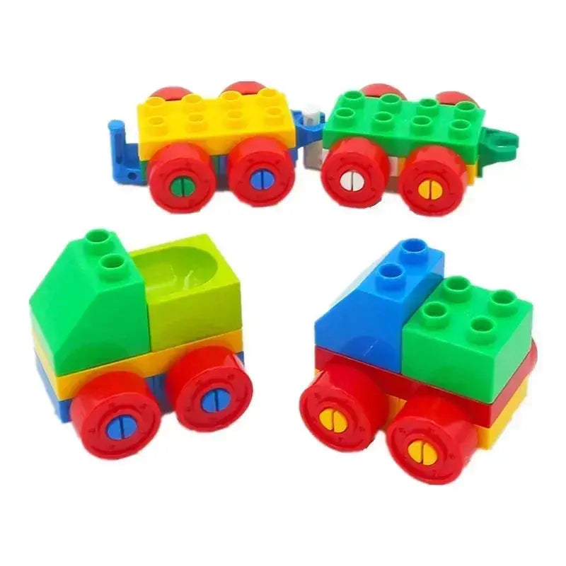 Big Building Blocks Accessories Compatible With Large Bricks Educational Toy Set For Kids Trucks Cars City Traffic
