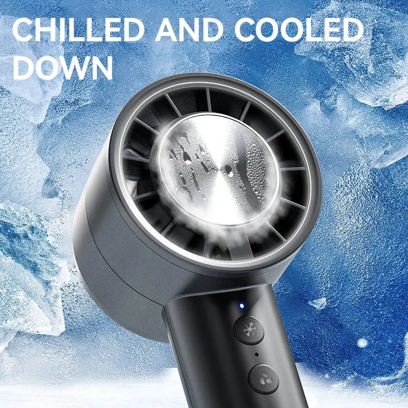 Portable Mini Fan Air Conditioner Cooler With Silent Operation LED Display USB Rechargeable High Wind Power Handheld