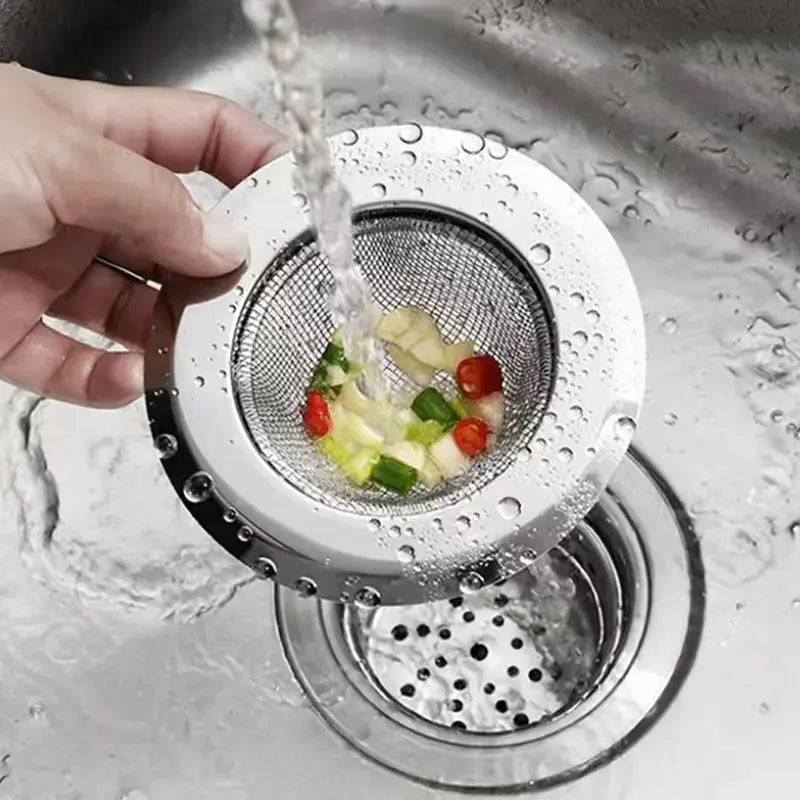 Stainless Steel Kitchen Sink Strainer Anti Blocking Hair And Food Residue Filter For Sink Dishwasher Basin Floor Drain