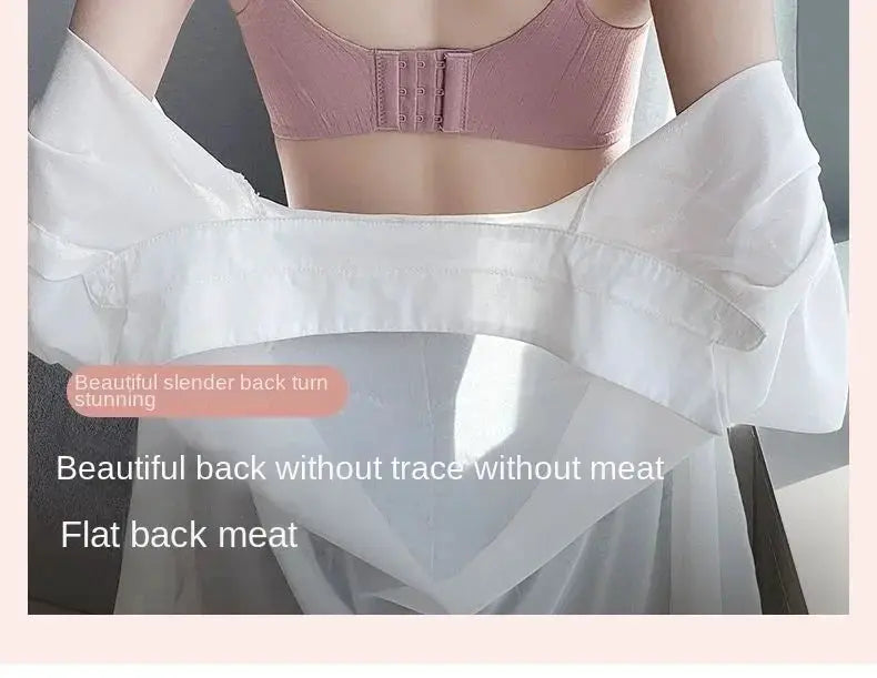 Pink push-up bra with 6cm padding for small chests, back hook closure