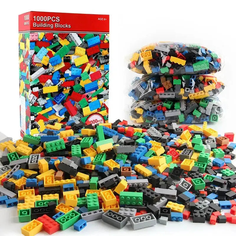 Random DIY Creative Building Blocks Bulk Set Urban Classic Set For Kids Educational Toys Birthday Gift