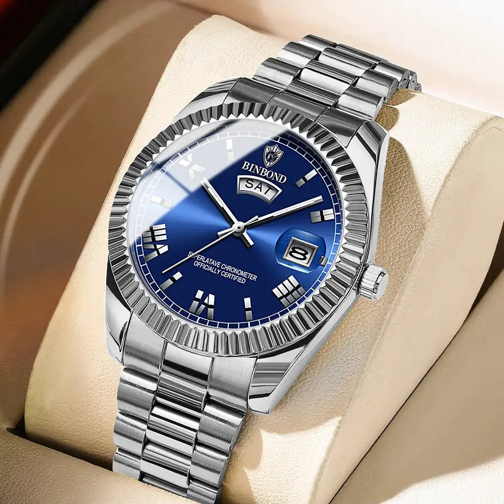 Binbond Mens Business Sports Quartz Watch Waterproof Luminous Calendar Wristwatch Premium Quality
