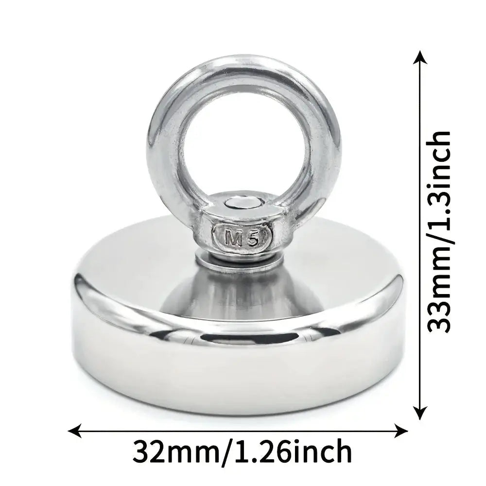 Neodymium Fishing Magnet N52 With Countersunk Eyebolt Salvage
