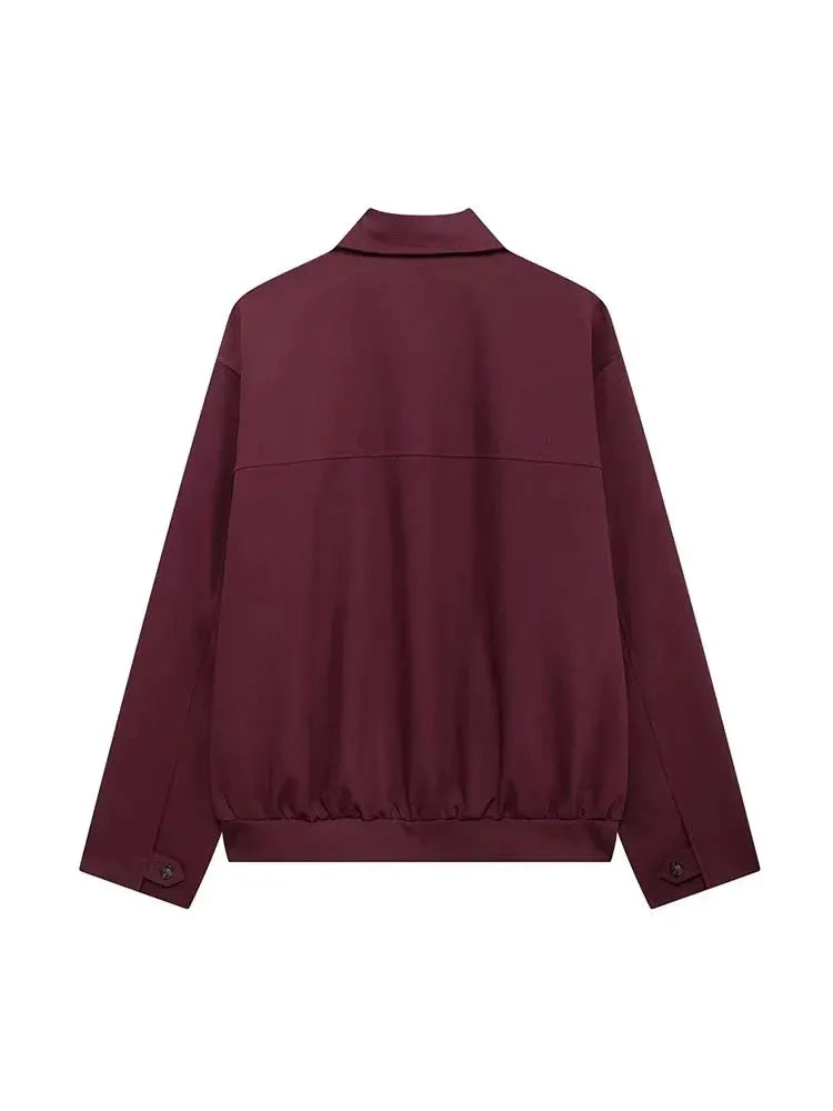 Casual Women Two Piece Set Lace Up Jacket Lantern Sleeve Mini Skirt