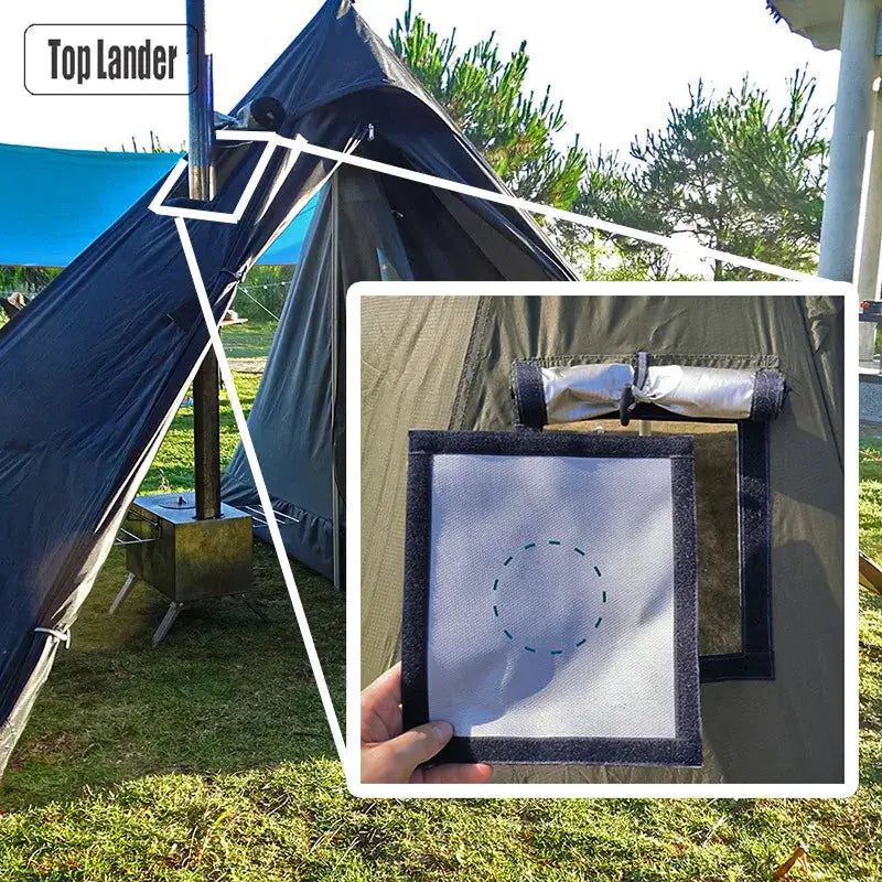 Hot Tent Stove Jack Fire Resistant AntiScald Ring For Stove Pipe Vent Protection For Teepee And Tipi Camping