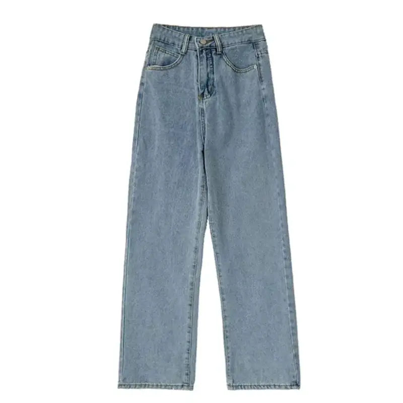 Women Vintage Wide Leg Denim Jeans All Season Casual Trousers