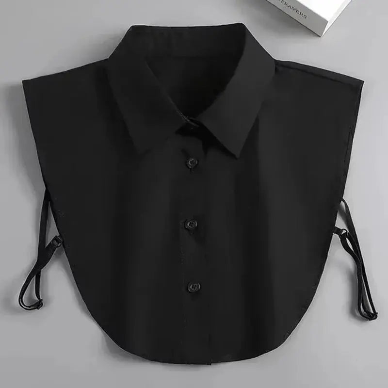 Detachable White Faux Collar With Front Tie For Women And Girls Vintage Lace Blouse Collar