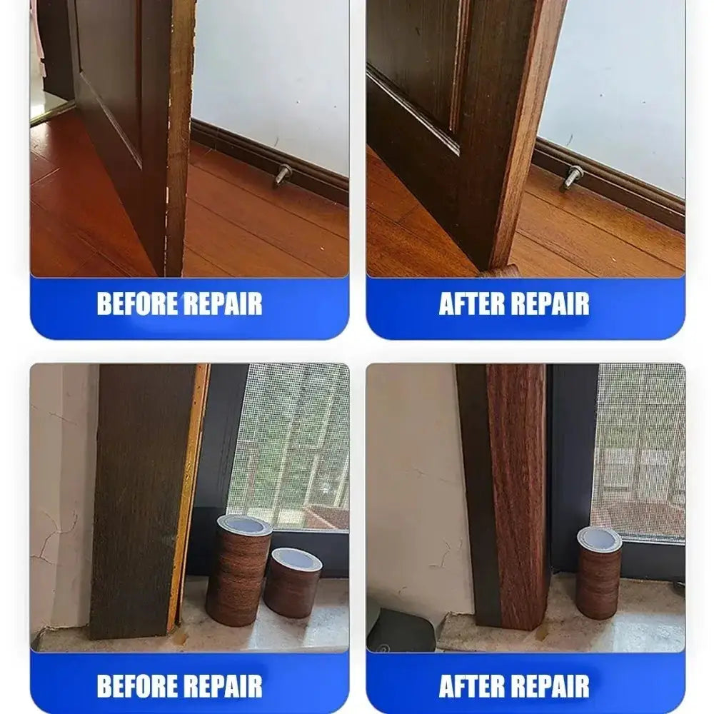 4.5M Roll Realistic Wood Grain Repair Adhesive Tape For Floors Cabinets Furniture Skirting Line Sticker Home Decoration