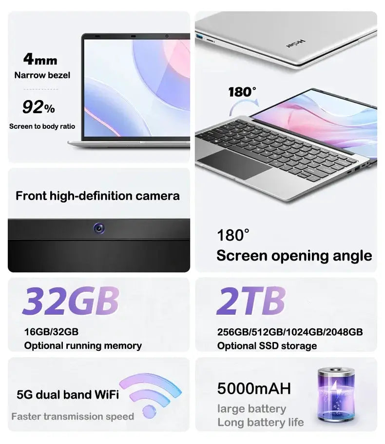 Simples Market 14.1-inch laptop with 32GB RAM and 2TB SSD, 1920x1080 HD display
