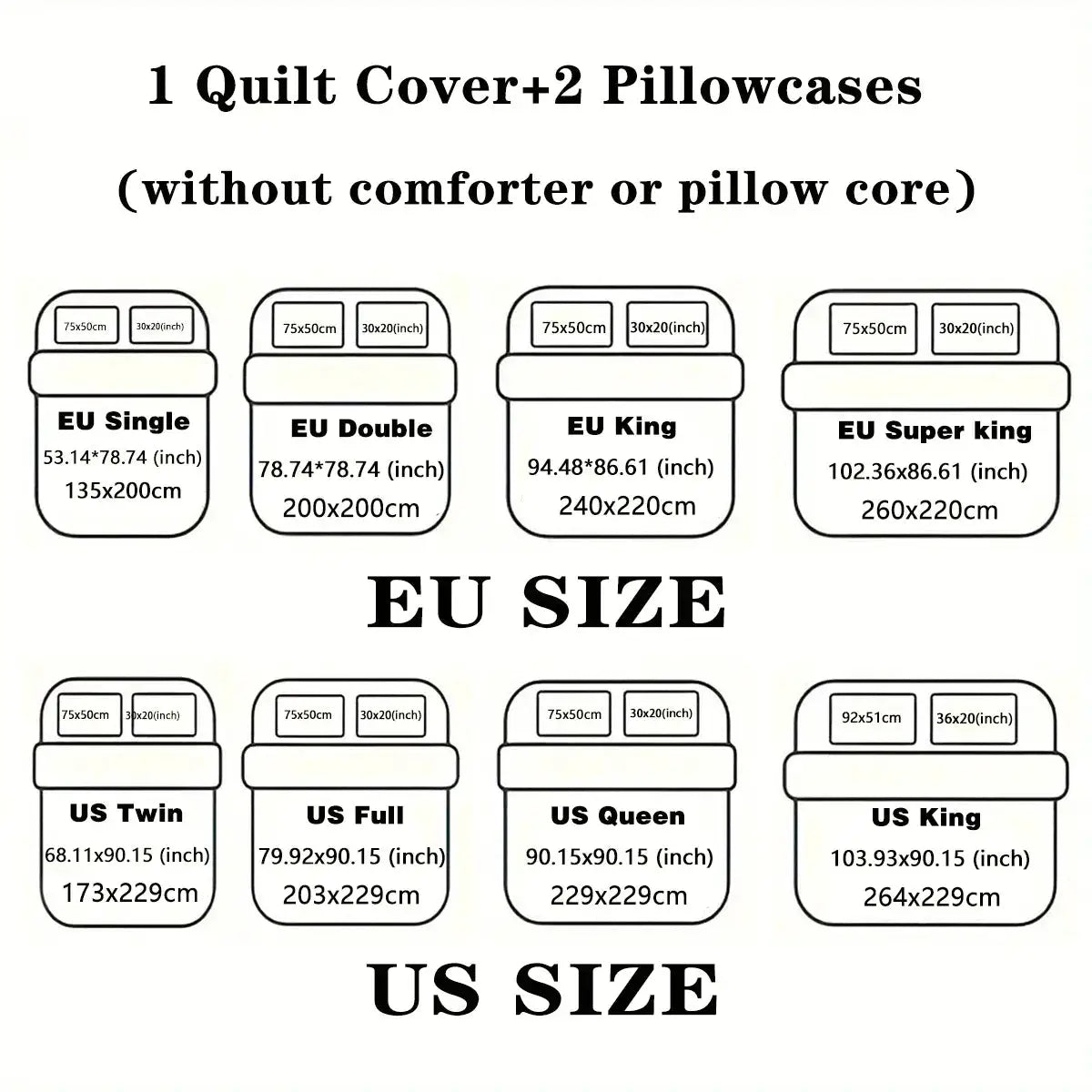Simples Market 3pc Santa Claus bedding set: quilt cover + 2 pillowcases, soft, machine washable.