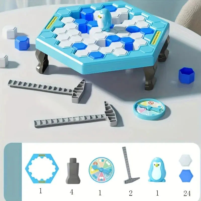 Save Penguin Ice Breaker Knocking Toy Disassembling Wall Board Game Novelty Interactive Toy For Teens And Adults