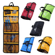 Rock Climbing Gear Storage Bag With Carabiner Organizer Durable 420D Ripstop Oxford