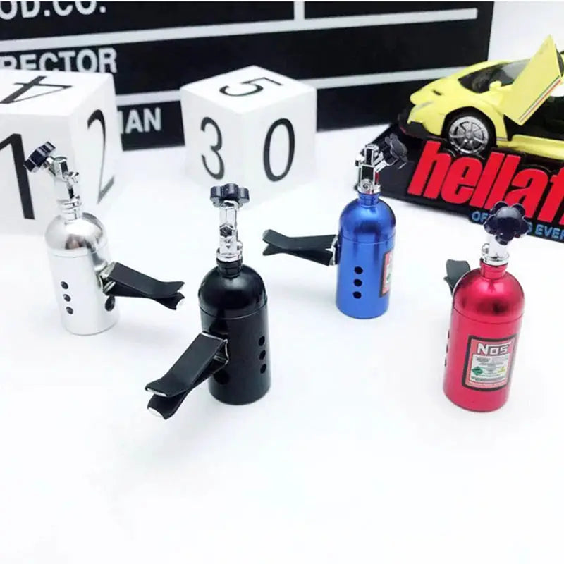 NOS Nitrogen Bottle Car Air Freshener Lemon Scent Vent Clip Aroma Decor Accessory