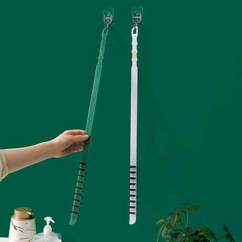 Simples Market deep cleaning brush for washing machine, 2-pack with long handles and sponge bristles, green and white.