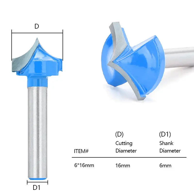 XCAN 6mm Shank CNC Round Nose Milling Cutter Solid Carbide Bit For Woodworking 12-32mm Round Point Cut Bit 1pc