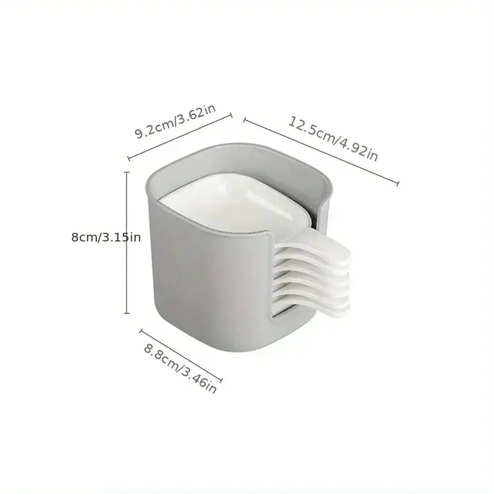 7 Piece Plastic Sauce Dish Set Dipping Condiment Snack Plates Kitchen