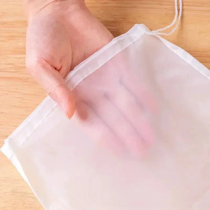 Reusable Nut Milk Bags 1 Or 5 Unbleached Nylon Cheesecloth Mesh Strainers For Almond Milk Yogurt And Beverages