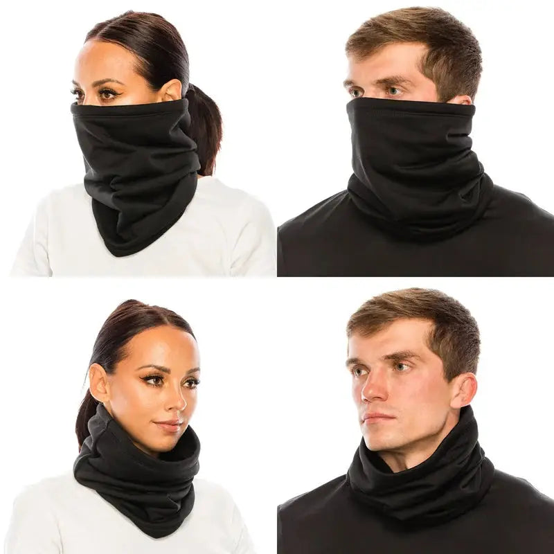 PolarFlex Arctic Fleece Neck Tube Scarf Adjustable Warm Lightweight Winter Ear Warmer For Outdoor Sports