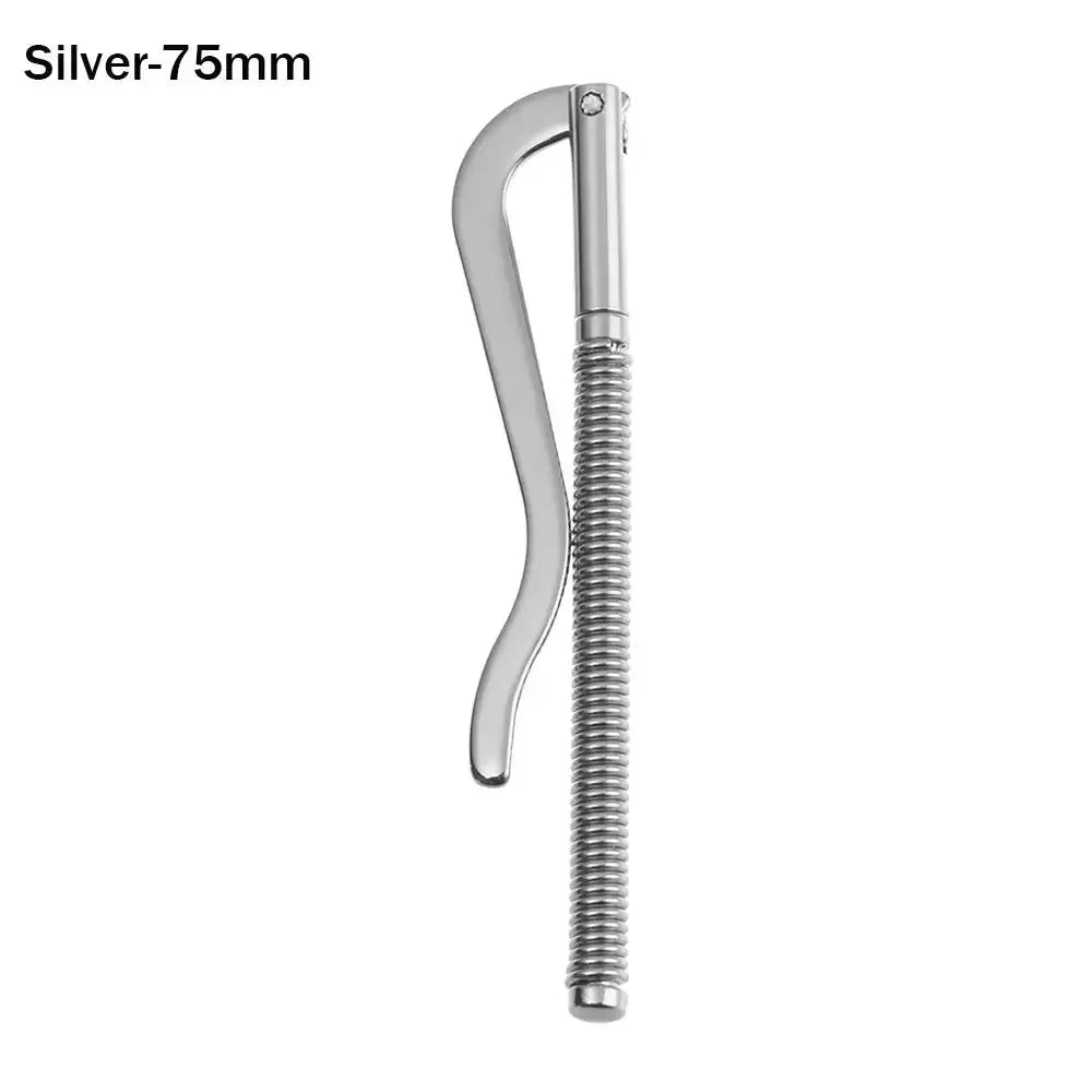 Money clip by Simples Market, silver metal with spring coil clamp for bifold wallets
