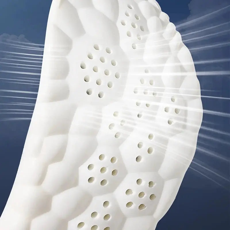 Latex Sport Insoles With Elasticity Arch Support Orthotic Cushioned Insole For Breathable Odor Control Shock Absorption