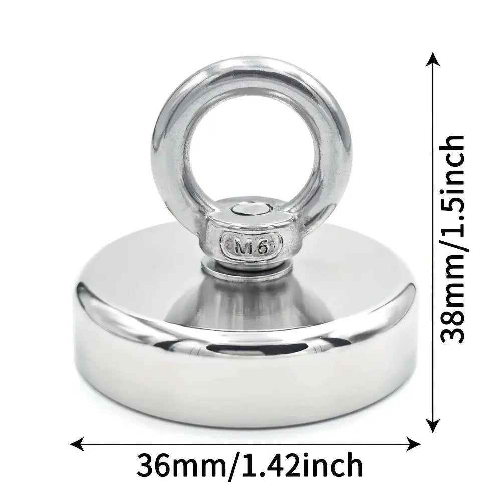 Neodymium Fishing Magnet N52 With Countersunk Eyebolt Salvage