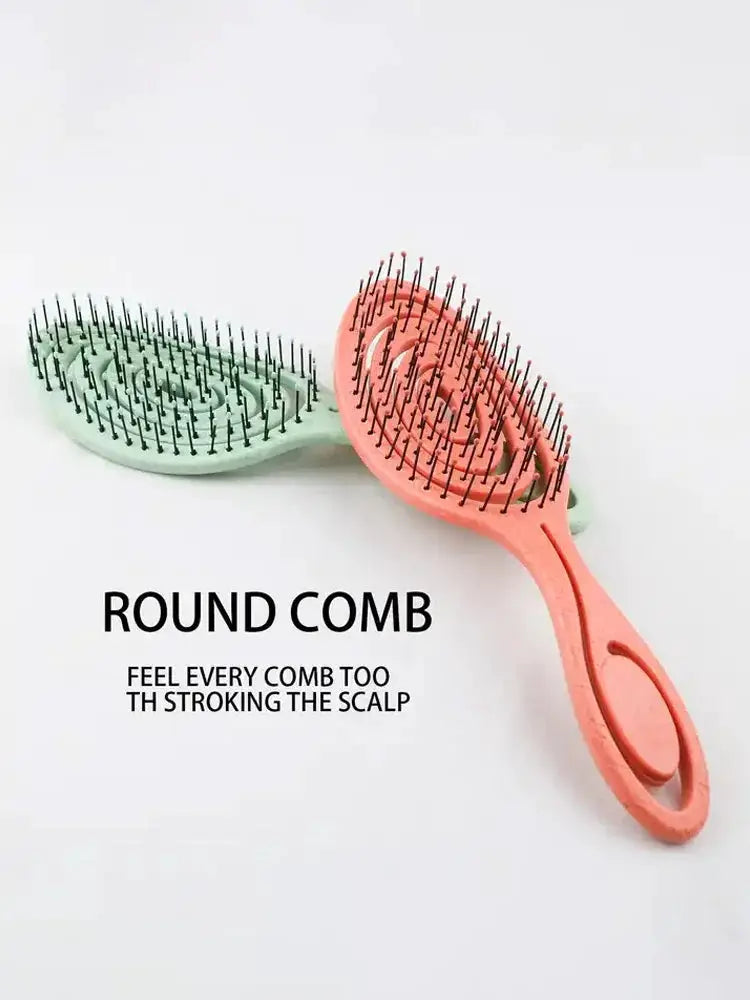 Hair Massage Comb Nylon Bristle Hairbrush For Detangling Curly Hair And Professional Salon Use