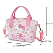 Sanrio Cinnamoroll Hello Kitty Tote Bag With Kuromi And My Melody Prints Versatile Shoulder Bag