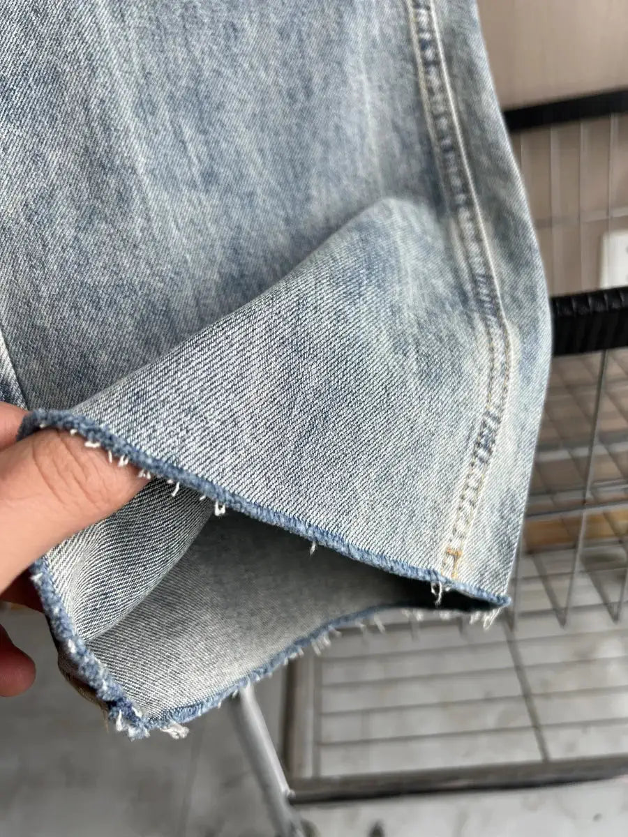ETJ Wide Leg High Waist Jeans Women Five Pocket Washed And Comfortable