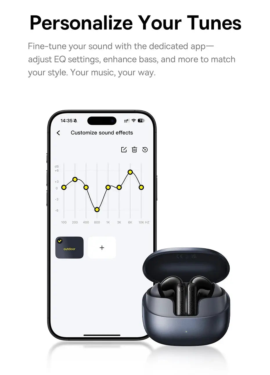Baseus EP10 Pro ANC wireless earbuds in a blue charging case