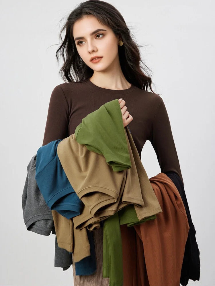 SuyaDream Women Silk Viscose Thermal Base Layer Top With Turtleneck For Warmth And Style