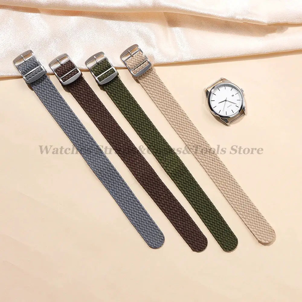 14mm 16mm 18mm 20mm 22mm Nylon Woven Canvas Watch Band for Perlon for Omega Strap Watchband Men Women Sport Bracelet 2035
