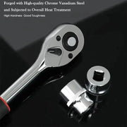12 Piece Auto Repair Tool Set With Socket Wrench Combination Chrome Plated Steel Hardware Toolbox