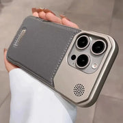 Business Aromatherapy Leather Case for iPhone 11 Pro Max to 17 Air MagSafe Frameless Armor