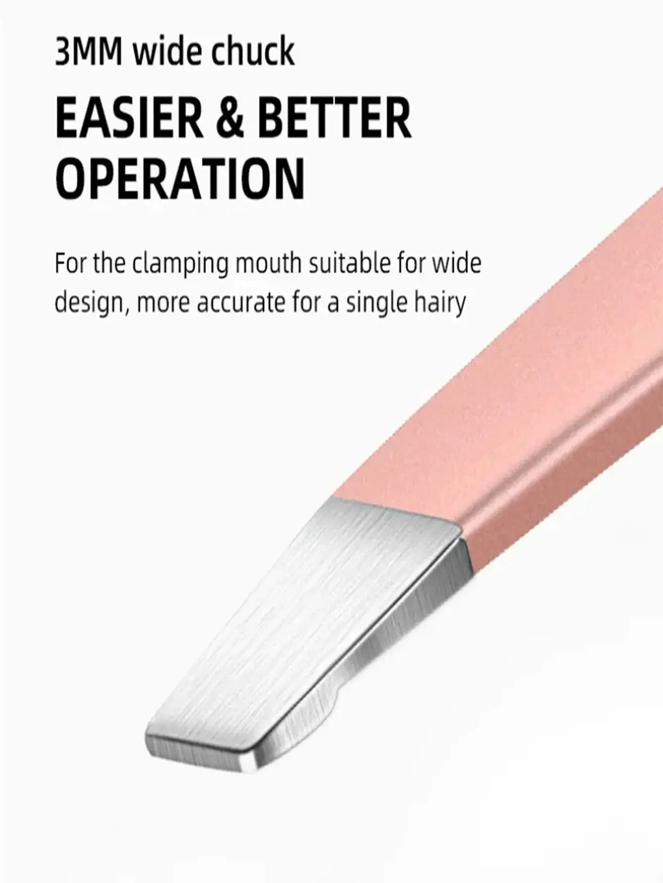 GlowGrove Four Piece Pink Tweezers Set for Eyebrows Eyelashes and Whiskers Grooming
