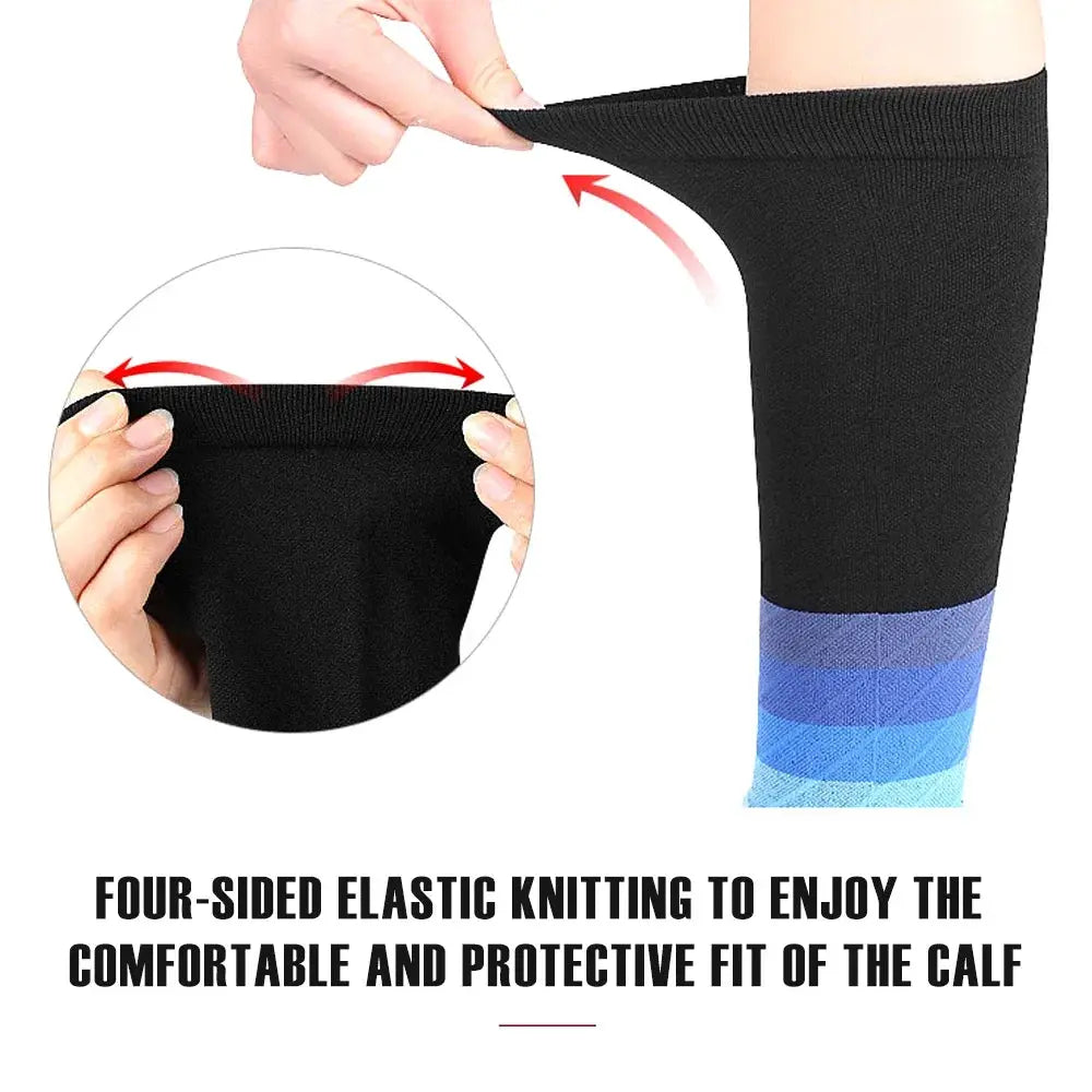 Compression Calf Sleeves For Men And Women 20 To 30 MmHg Footless Shin Splint Relief For Running Cycling