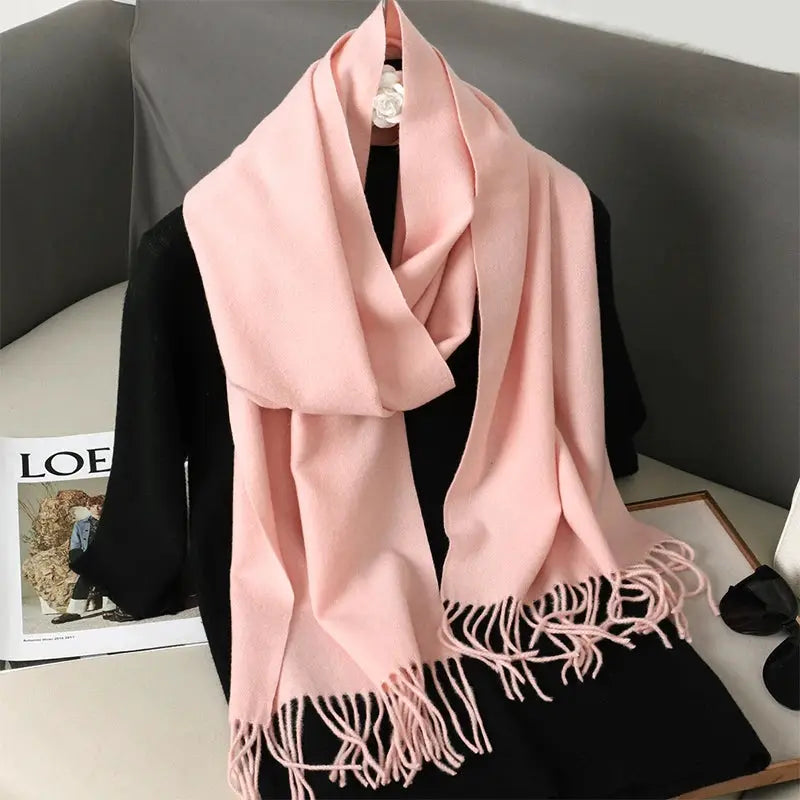 Brand 62 Womens Long Cashmere Blend Winter Scarf Hijab Shawl Wrap For Outdoor Warmth
