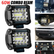 12V 60W LED Light Bar Offroad Spot Flood Combo For Trucks Cars SUVs ATVs UTVs 4WD Work Light