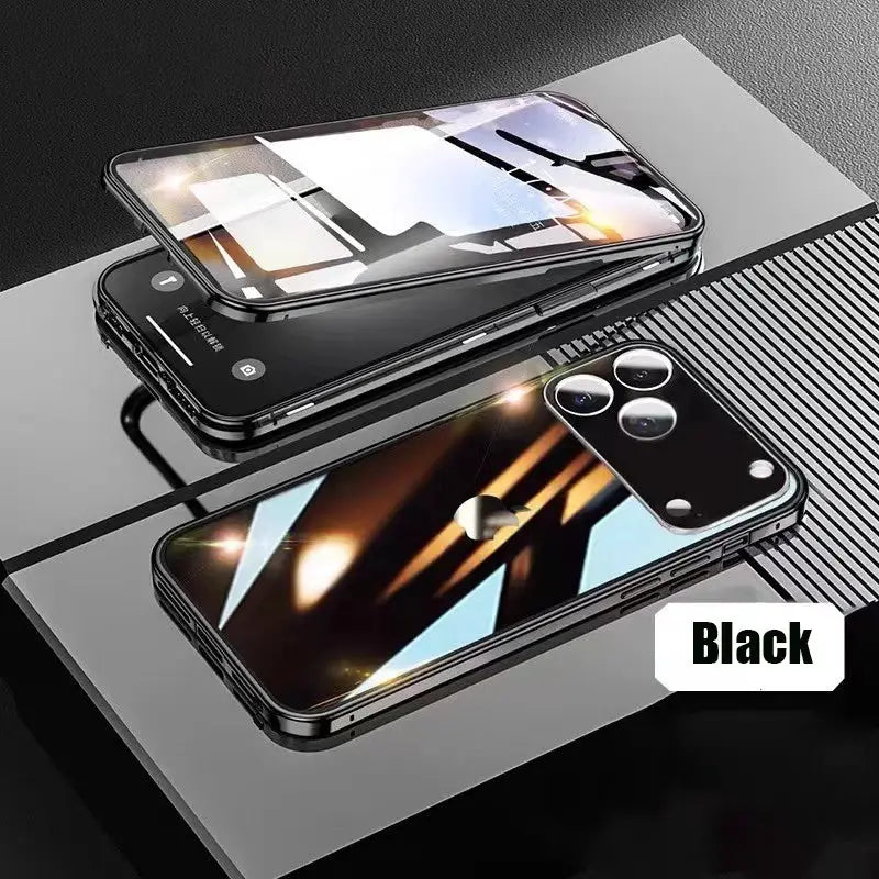 NovaShield Pro Magnetic Glass Case for iPhone 17 Pro Max, 17 Pro, Air, and 17 Pro 360 Degree Full Protection