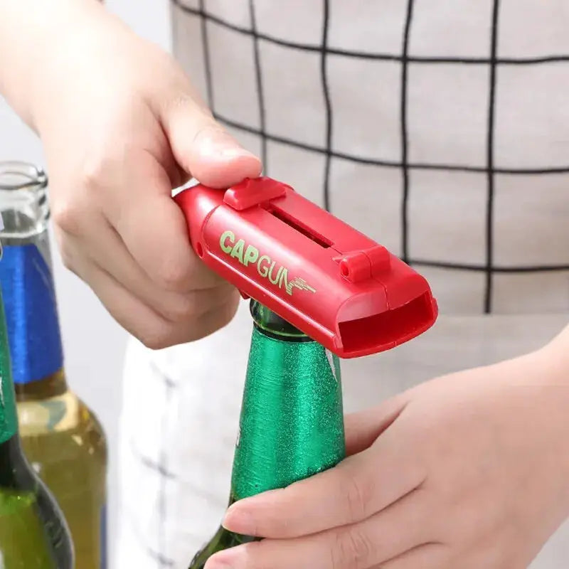 Ejector Bottle Opener Launch Spring Cap Portable Drink Opener For Kitchen Bar Party Accessories