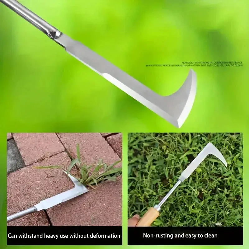 Heavy Duty Carbon Steel Hand Shovel With Ergonomic Grip Manual Weeding Tool For Road Cracks And Gardens