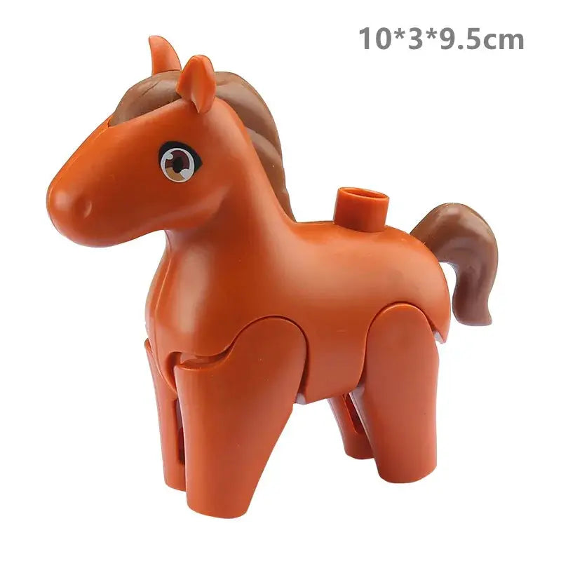 Big Building Blocks Zoo Animals Set Compatible Large Bricks For Kids Fun Assembly Toys Party Gift
